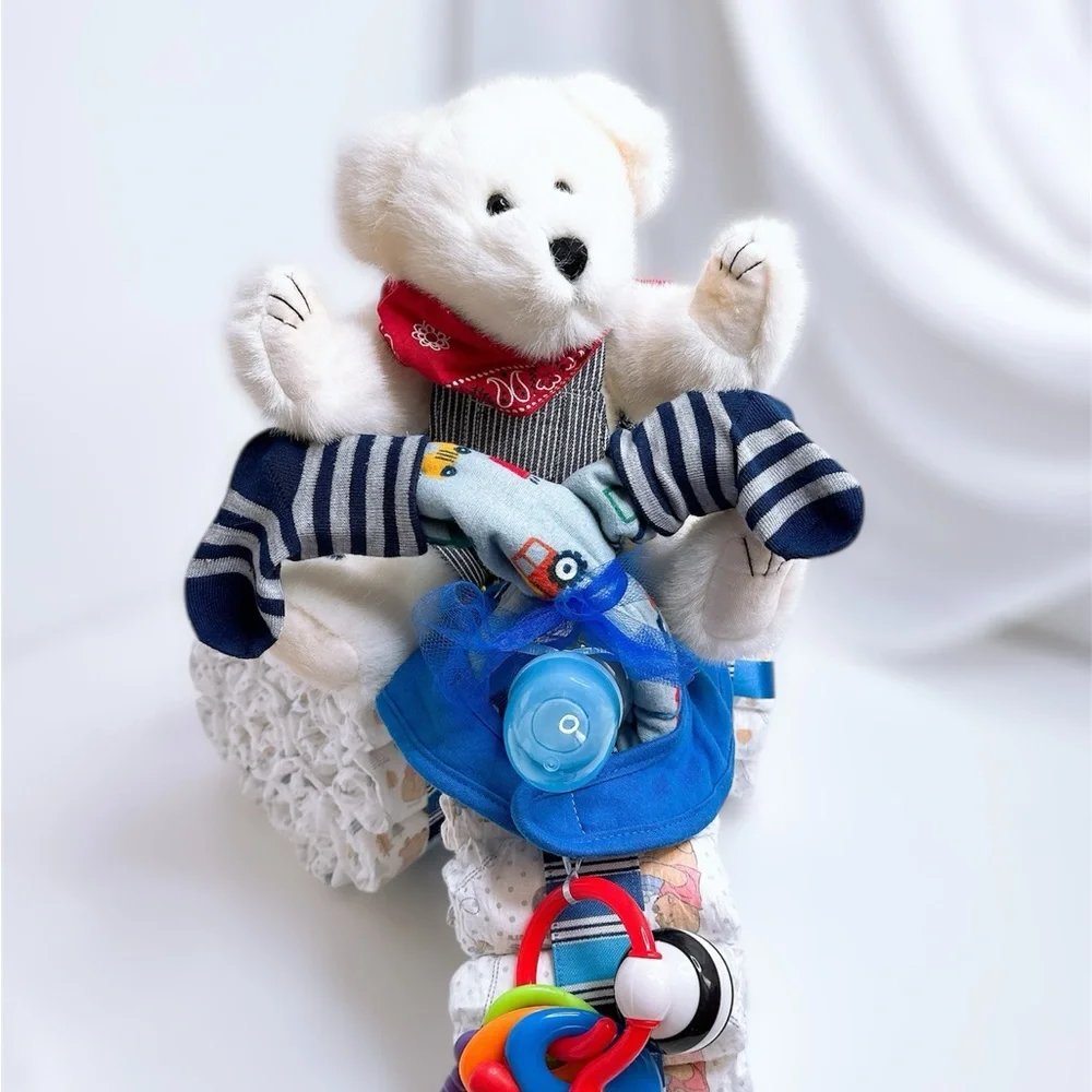 Motorcycle Diaper Cake, Baby Shower Gift